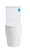 Raised Height Back To Wall Tornado Rimless Flush Toilet Suite with Soft Close Seat - White (4 Star)