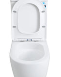 Raised Height Back To Wall Tornado Rimless Flush Toilet Suite with Soft Close Seat - White (4 Star)