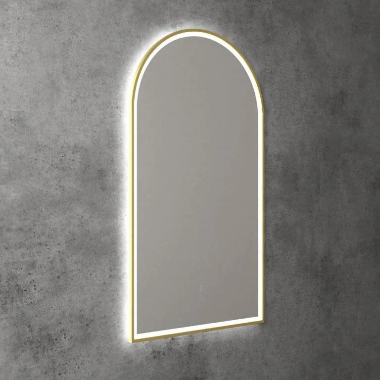 Arched Shape LED Mirror Touchless switch with Demister 500x900mm - Frameless / with Frame