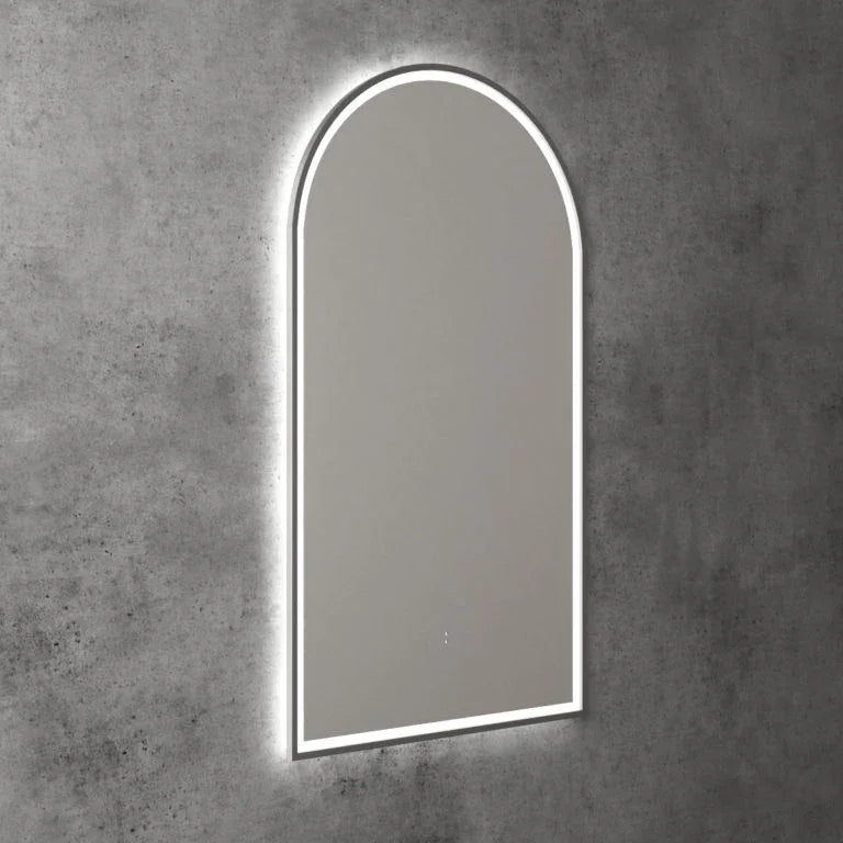 Arched Shape LED Mirror Touchless switch with Demister 500x900mm - Frameless / with Frame