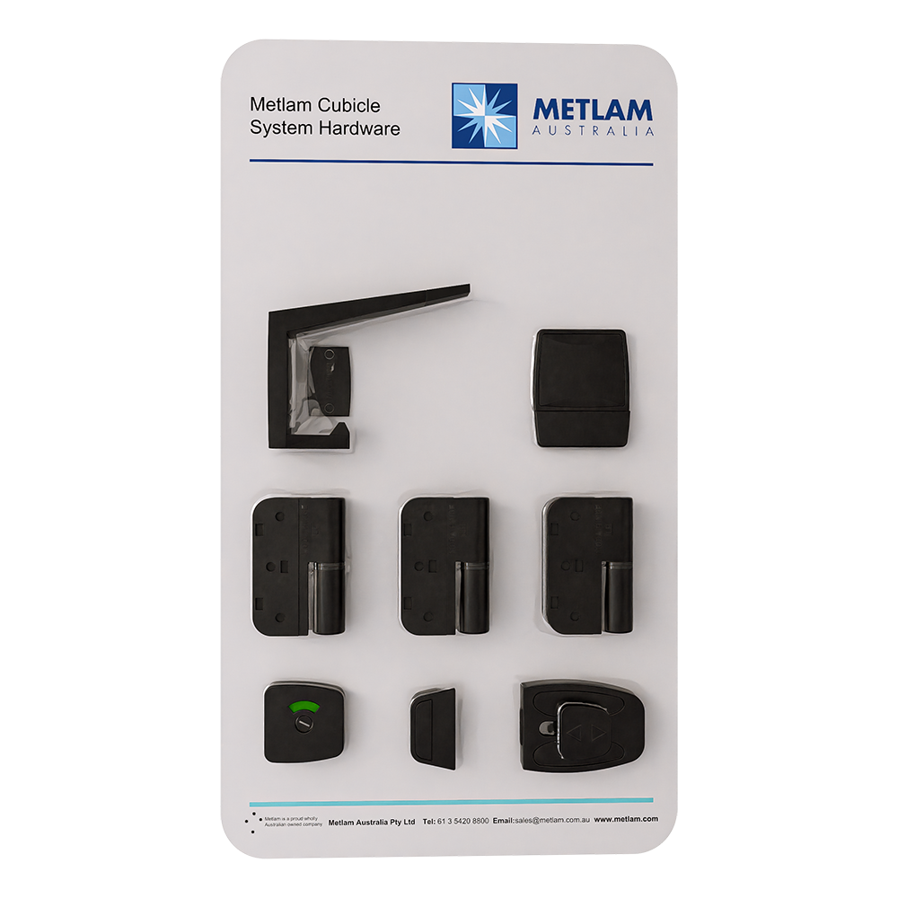 Ready to Go LUX Sera Spring Hinge Kit in Designer Black - LUXSERASP-RH3-BLK (Right Hand)