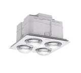 Exhaust Fan/Light/Heater 3-in-1 Bathroom Heater with 4 Heat Lamps