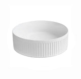 MBS Fluted 3535MW Matte White Ceramic Basin 360x360x120mm