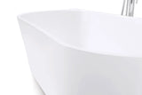 Milan Rectangle Back to Wall Freestanding Bath 1400mm / 1700mm - Gloss White
