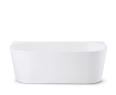 Milan Rectangle Back to Wall Freestanding Bath 1400mm / 1700mm - Gloss White