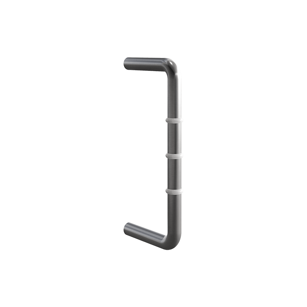 D-Pull Handle with Rubber Stopper in Satin Stainless Steel - ML315R_SS