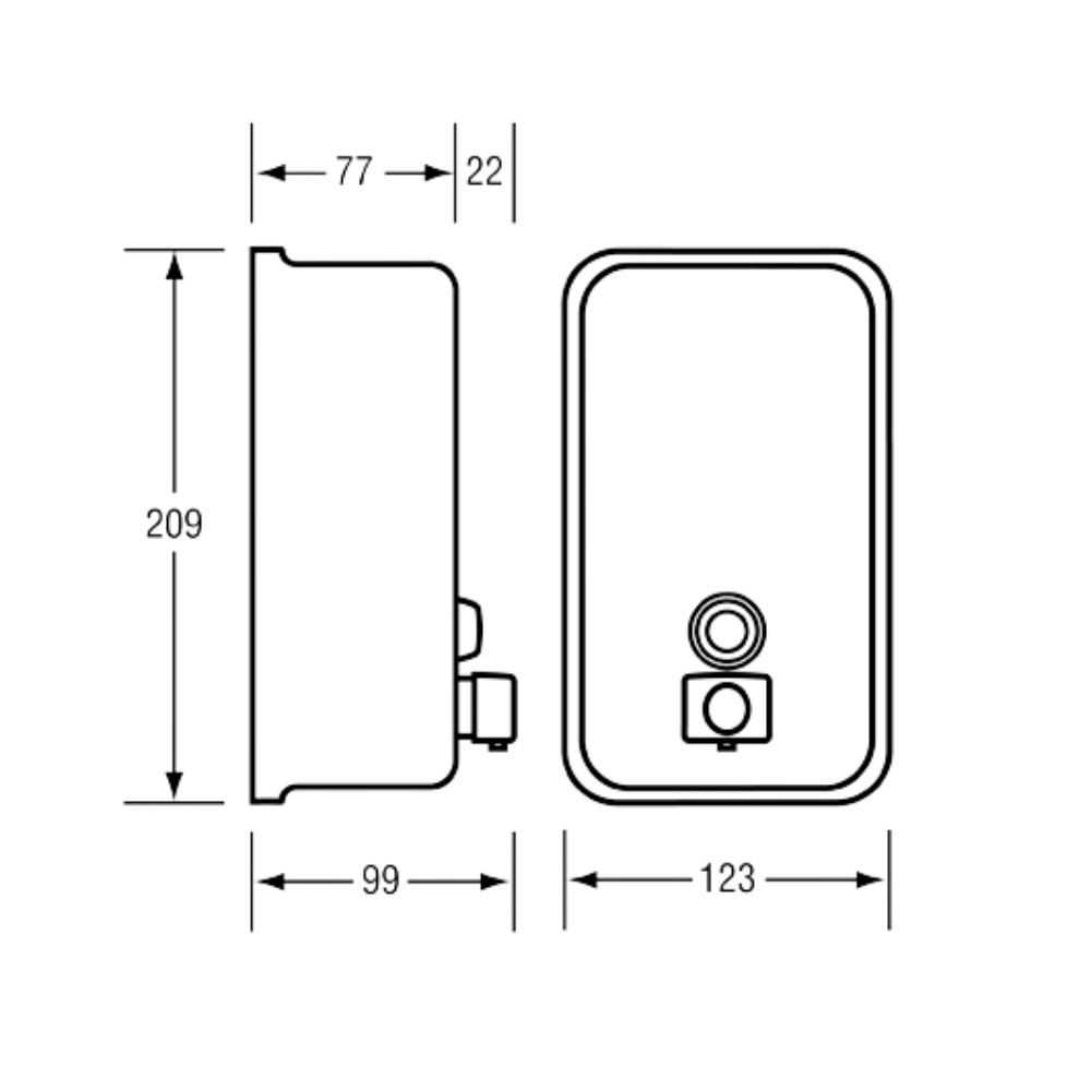 Ellipse Soap Dispenser in Satin Stainless Steel - ML602BS