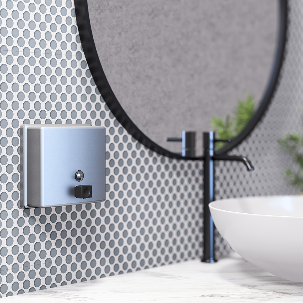 Square Soap Dispenser in Satin Stainless Steel - ML603BS