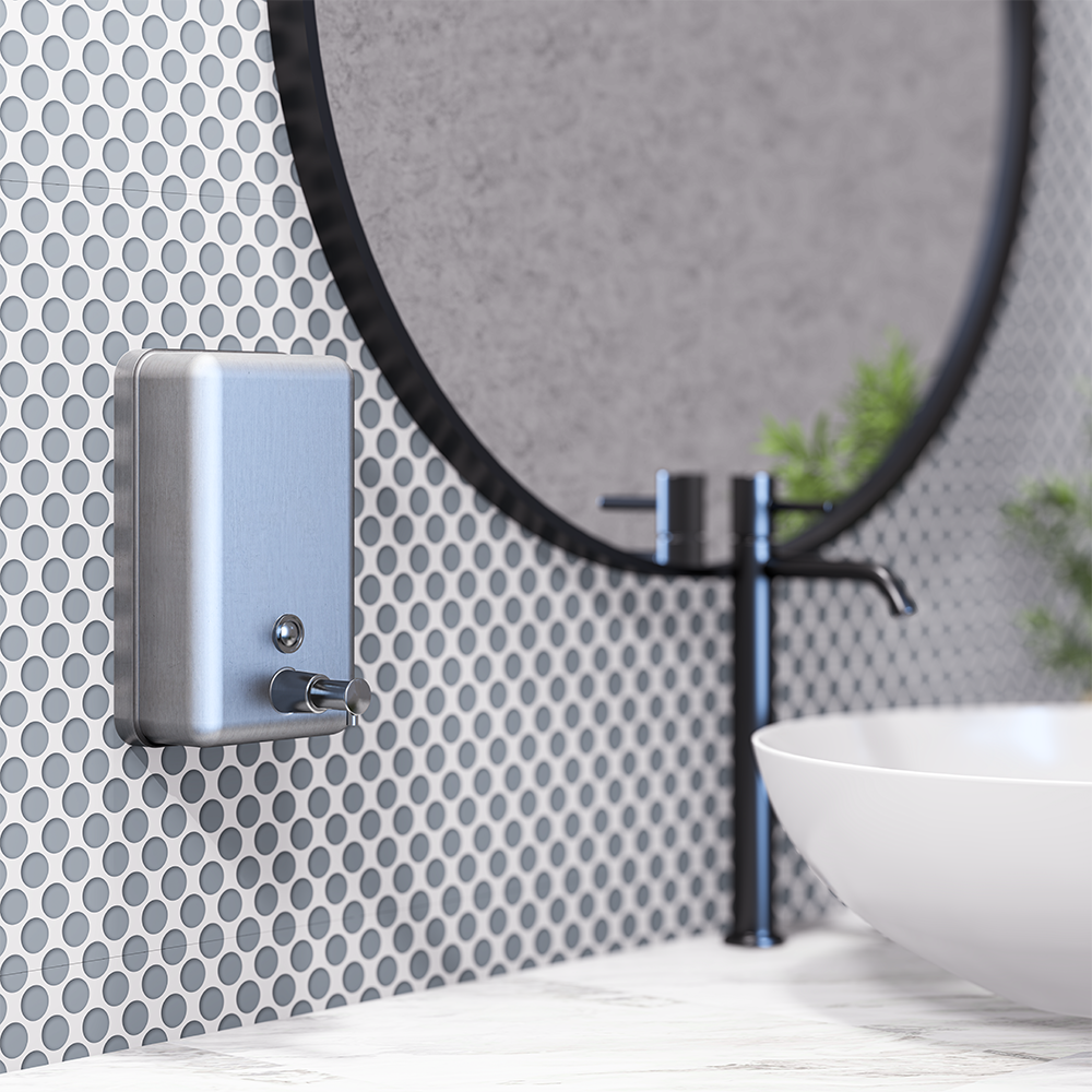 Vertical Soap Dispenser in Satin Stainless Steel - ML605AS_N