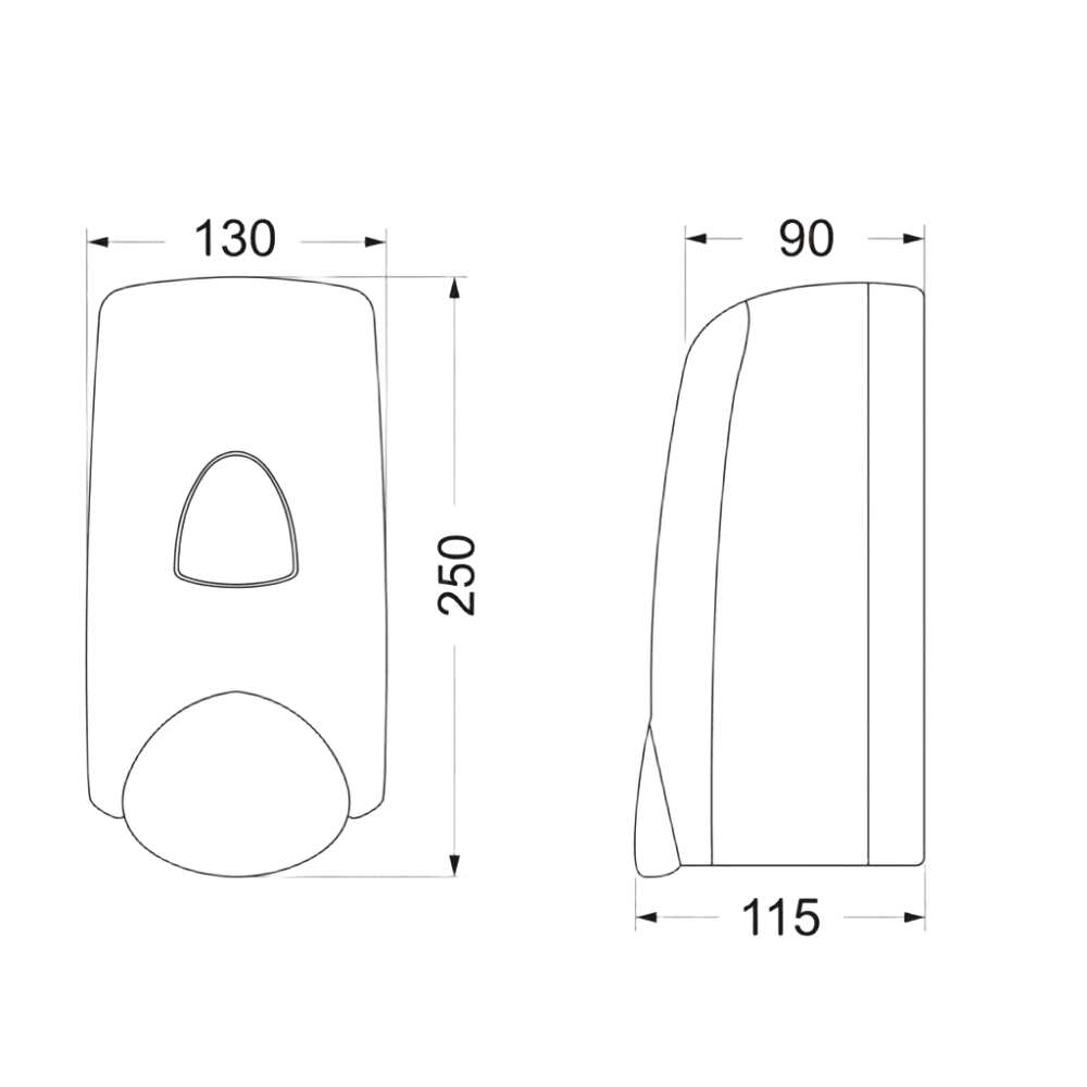 Foam Soap Dispenser in Designer Black - ML681F_MKII_DESIGNER