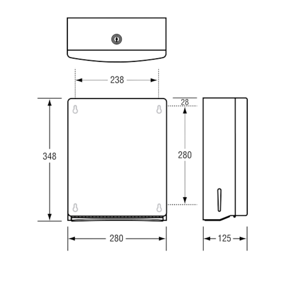 Ellipse Paper Towel Dispenser in Satin Stainless Steel - ML725L_AR