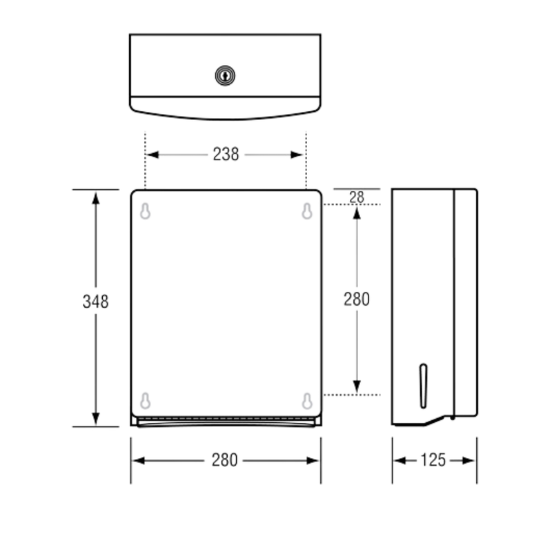 Ellipse Paper Towel Dispenser in Satin Stainless Steel - ML725L_AR