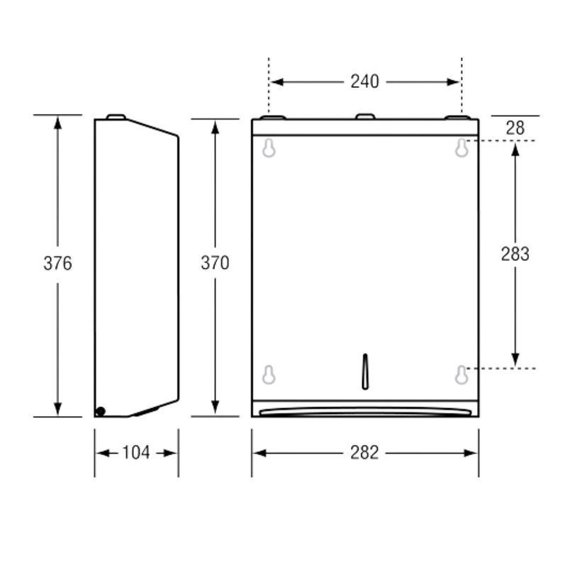Paper Towel Dispenser in Satin Stainless Steel - ML725SS_MK2