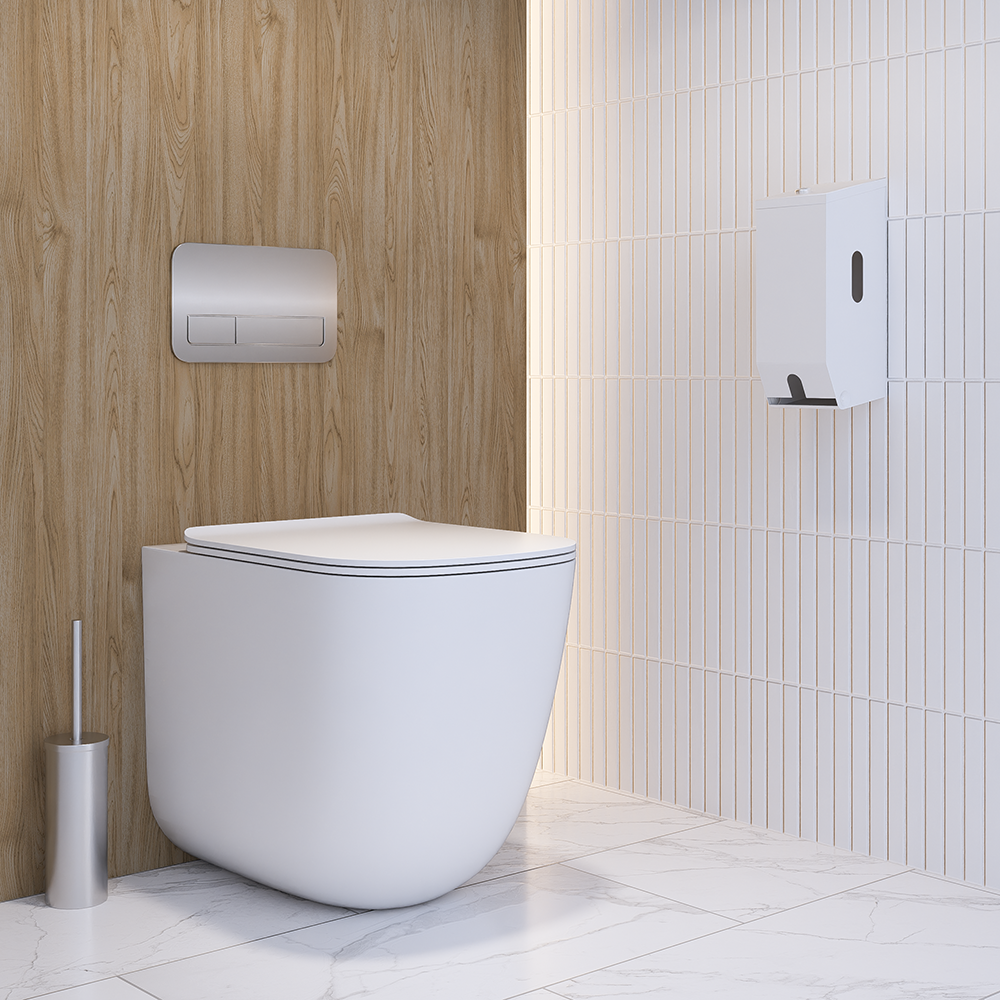 Double Toilet Roll Dispenser in White Powder Coat - ML832W