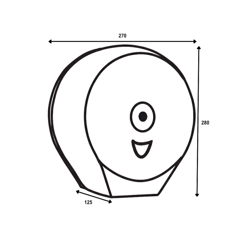 Jumbo Toilet Roll Dispenser in ABS White - ML840MKII_WHT