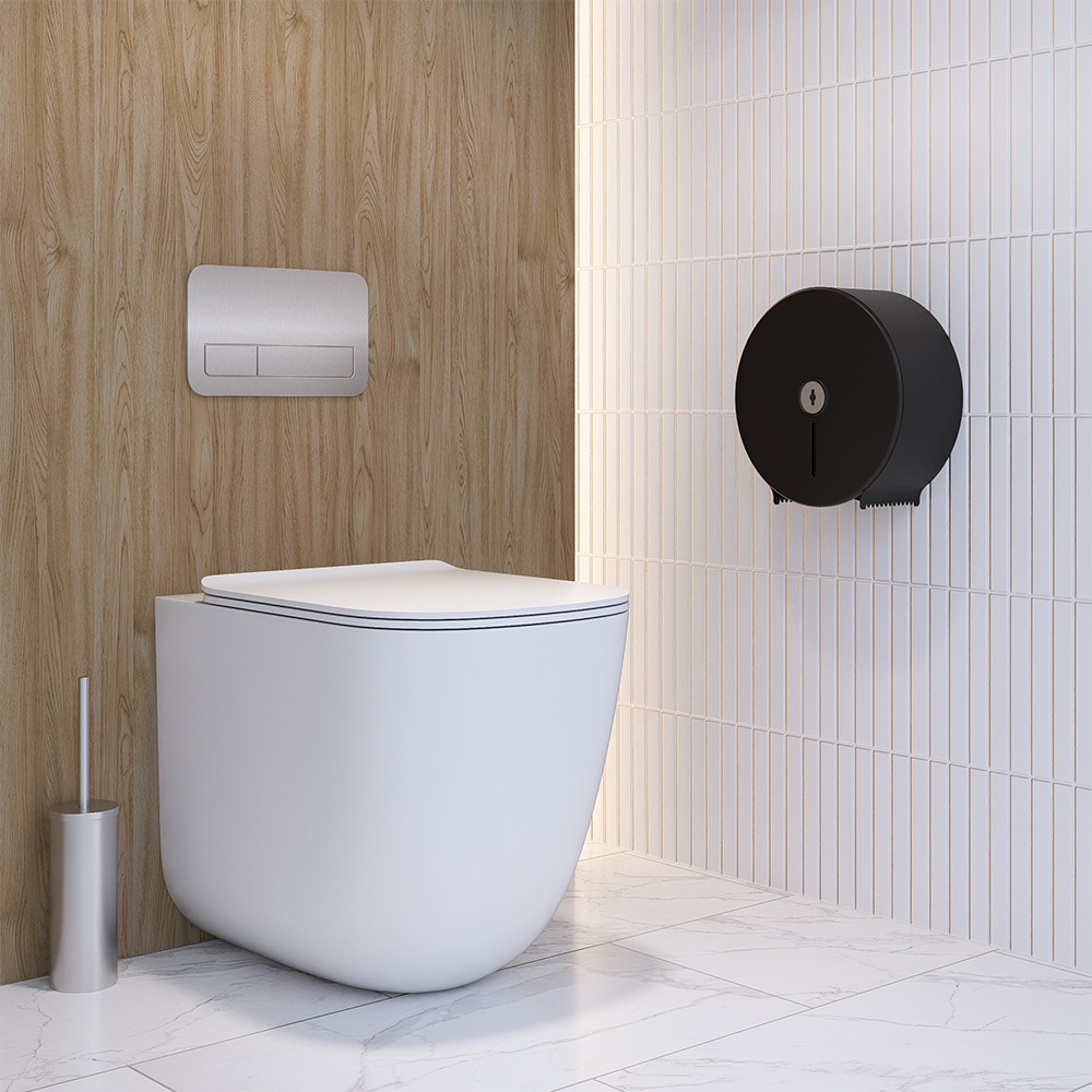Jumbo Toilet Roll Dispenser in Designer Black - ML841_DESIGNER