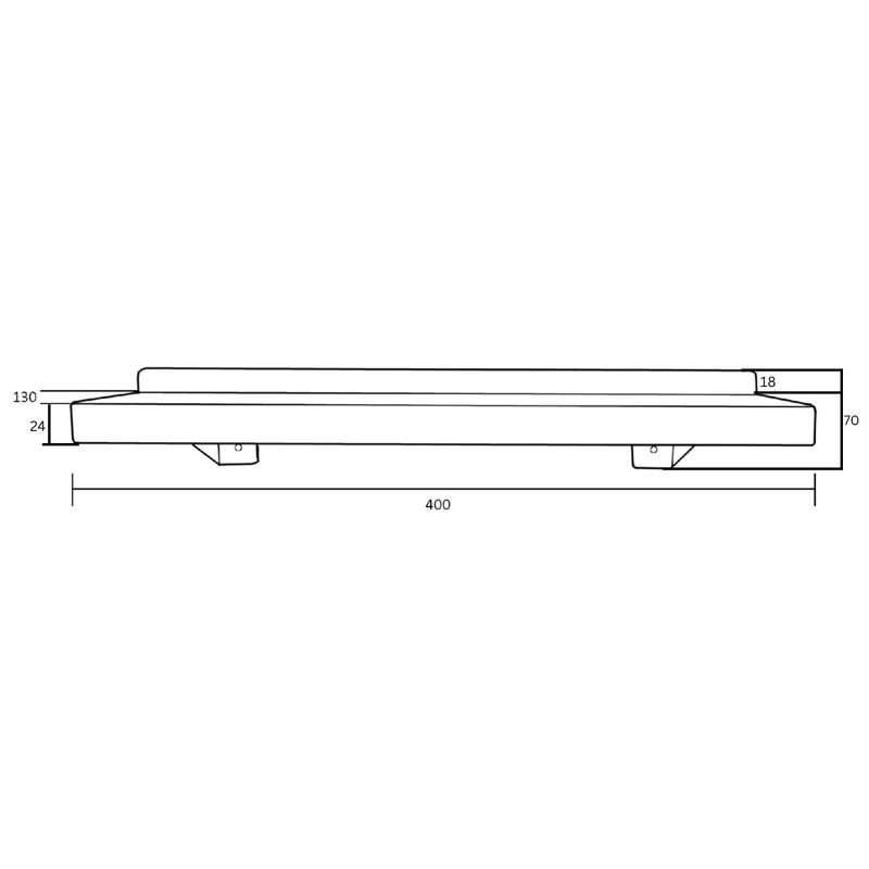 400mm Utility Shelf in Designer Black - ML951_400SHELF_DESIGNER