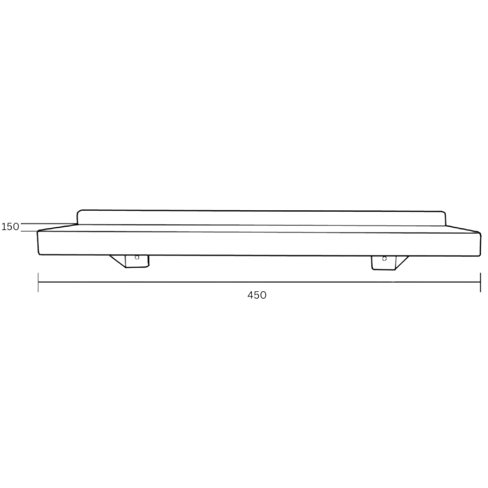 Changing Places Utility Shelf in Satin Stainless Steel - ML954_450SHELF_SS