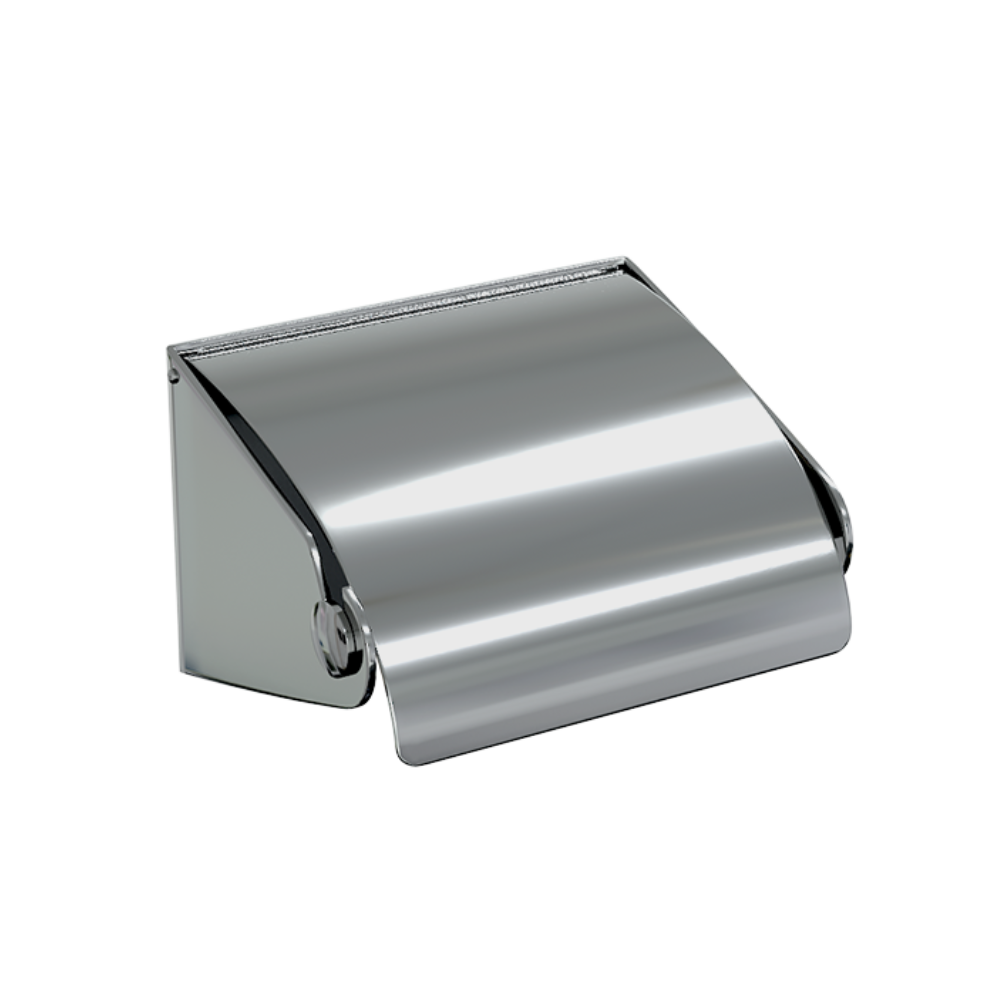Hooded Single Toilet Roll Holder in Polished Stainless Steel - ML272_TRH_PSS