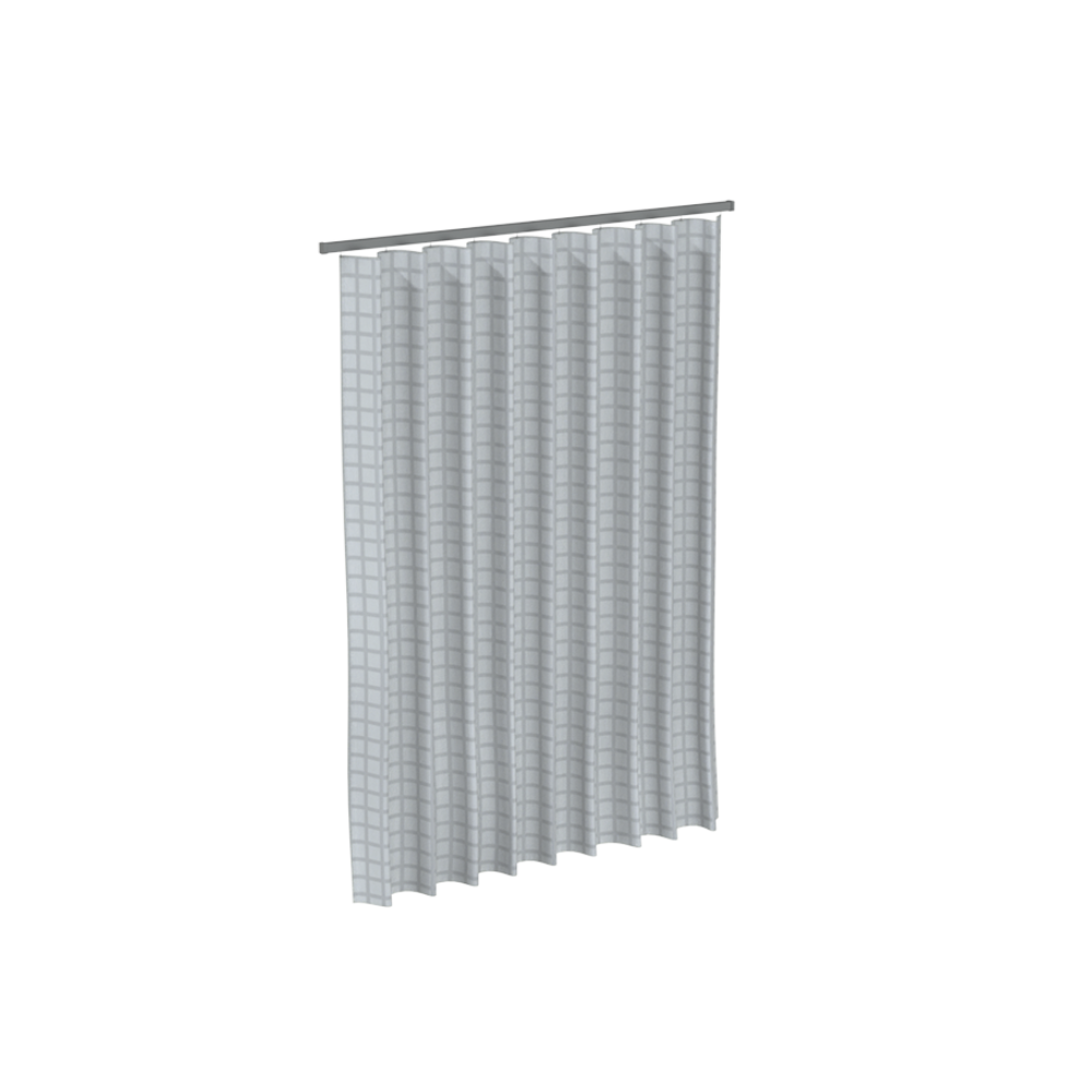 2600mm x 1800mm Box Stripe Polyester Shower Curtain - SC_WBS2618
