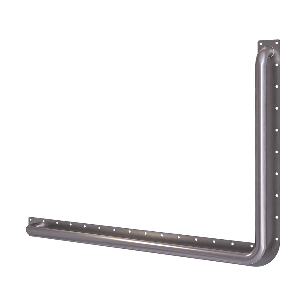 90° Anti-Ligature Left Hand Grab Rail in Satin Stainless Steel - MLR103_AL