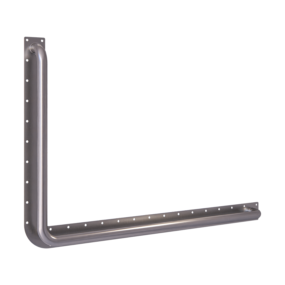 90° Anti-Ligature Right Hand Grab Rail in Satin Stainless Steel - MLR104_AL