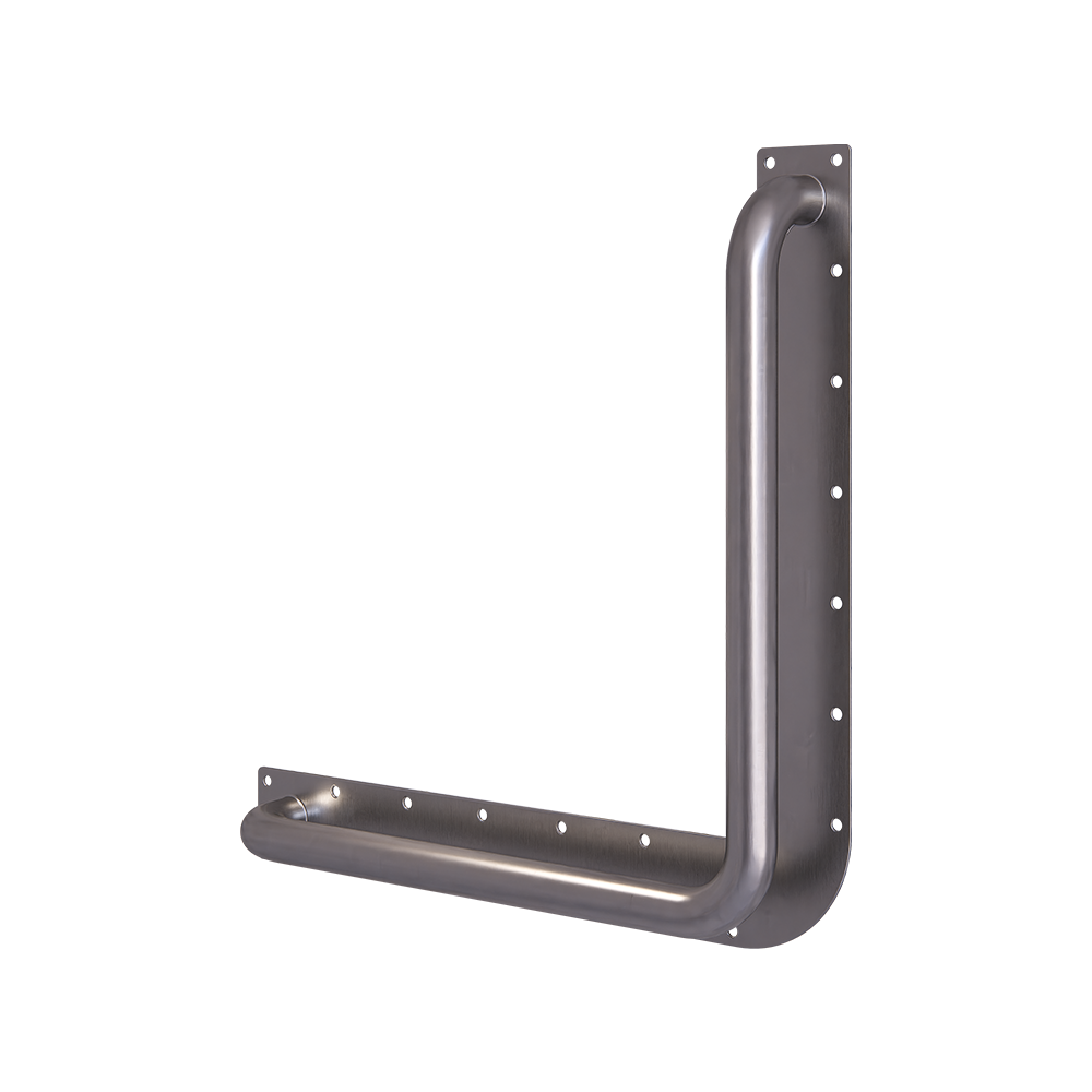 90° Ambulant Anti-Ligature Grab Rail in Satin Stainless Steel - MLR112_AL