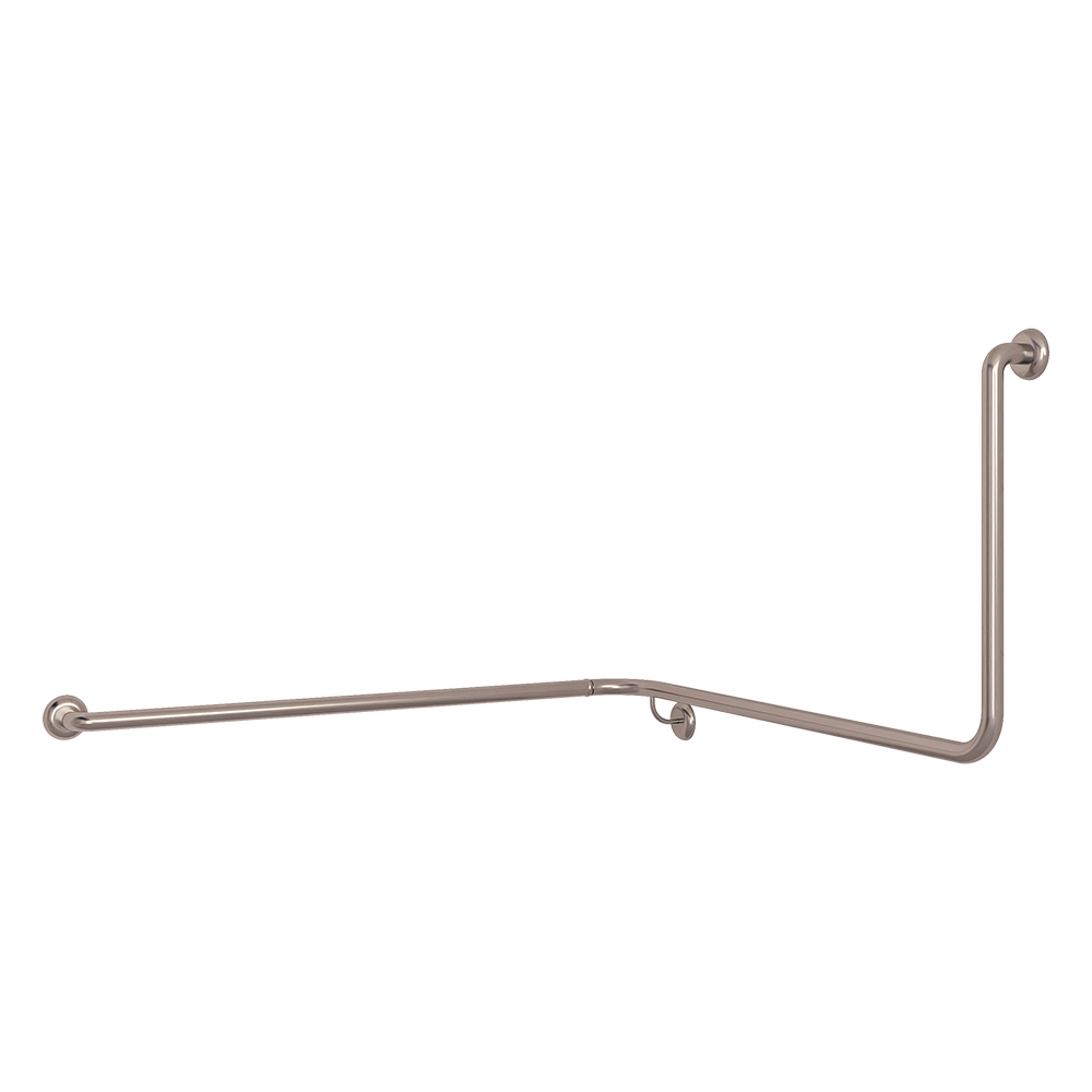 90° Flush Mount Wrap Around Modular Grab Rail LH in Satin Stainless Steel - MLR115MOD_SS