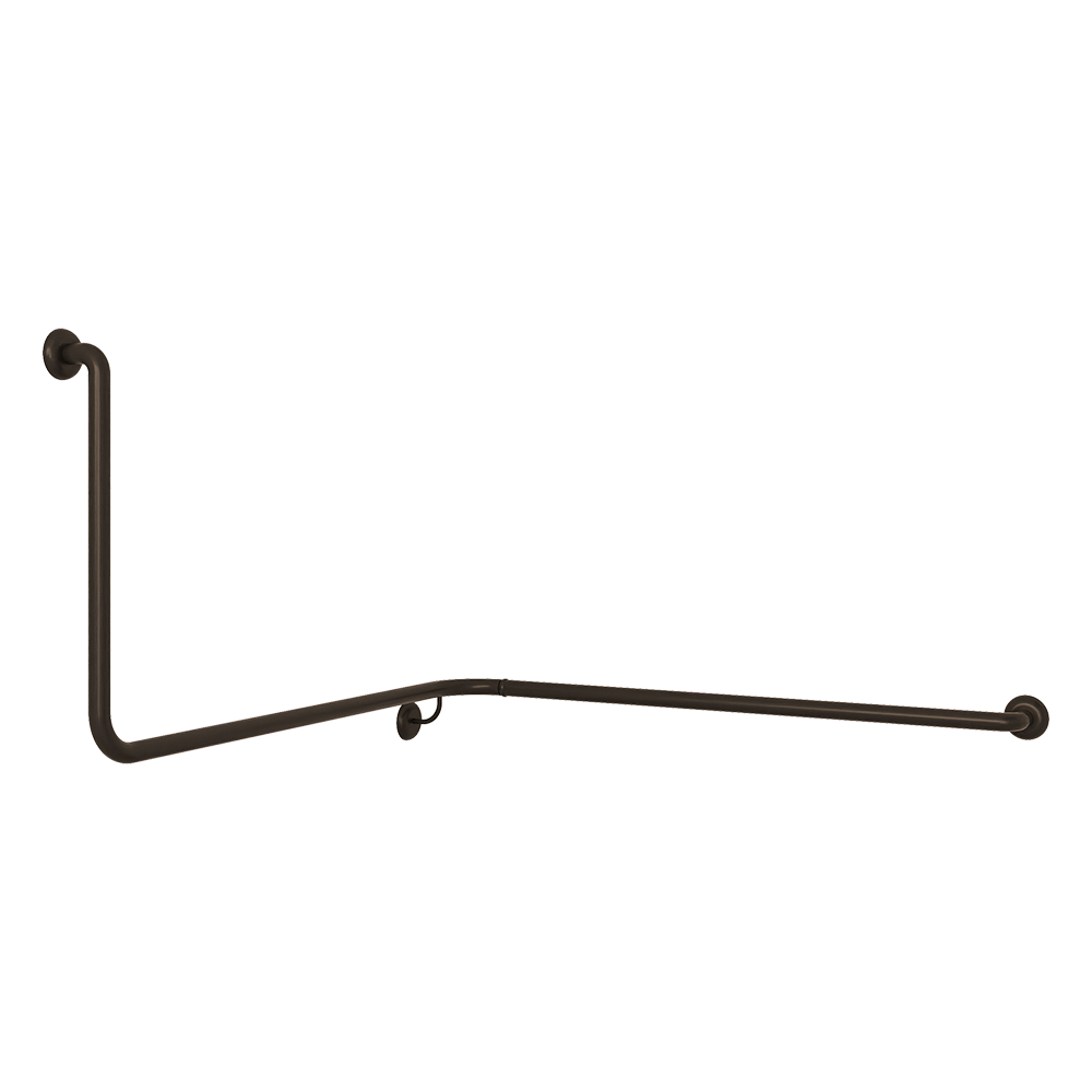 90° Flush Mount Wrap Around Modular Grab Rail RH in Designer Black - MLR116MOD_DESIGNER