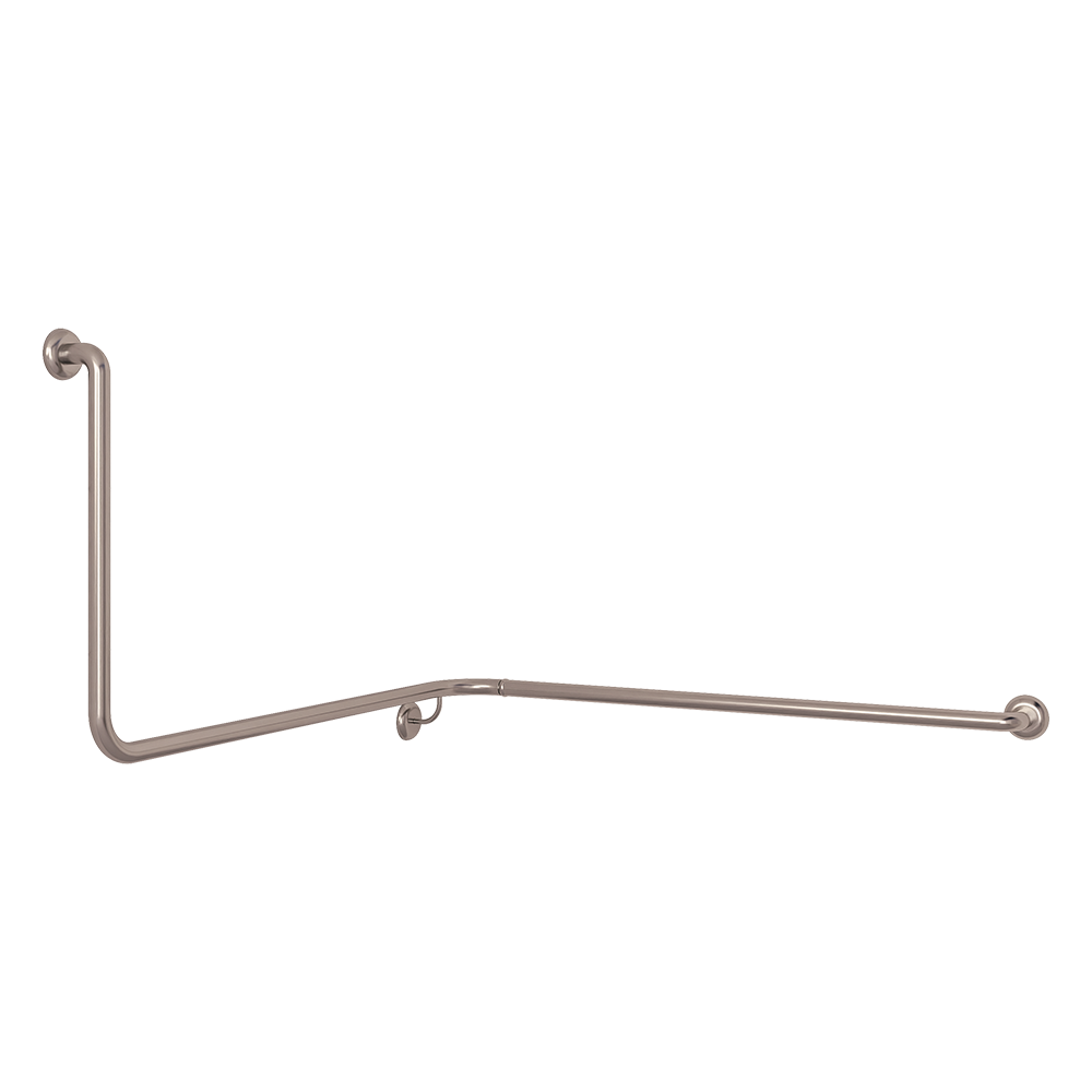 90° Flush Mount Wrap Around Modular Grab Rail RH in Satin Stainless Steel - MLR116MOD_SS