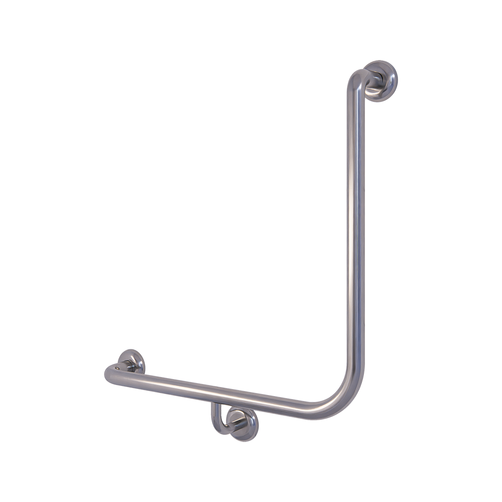 90° Bariatric Grab Rail in Satin Stainless Steel - MLRB_112LH_SS