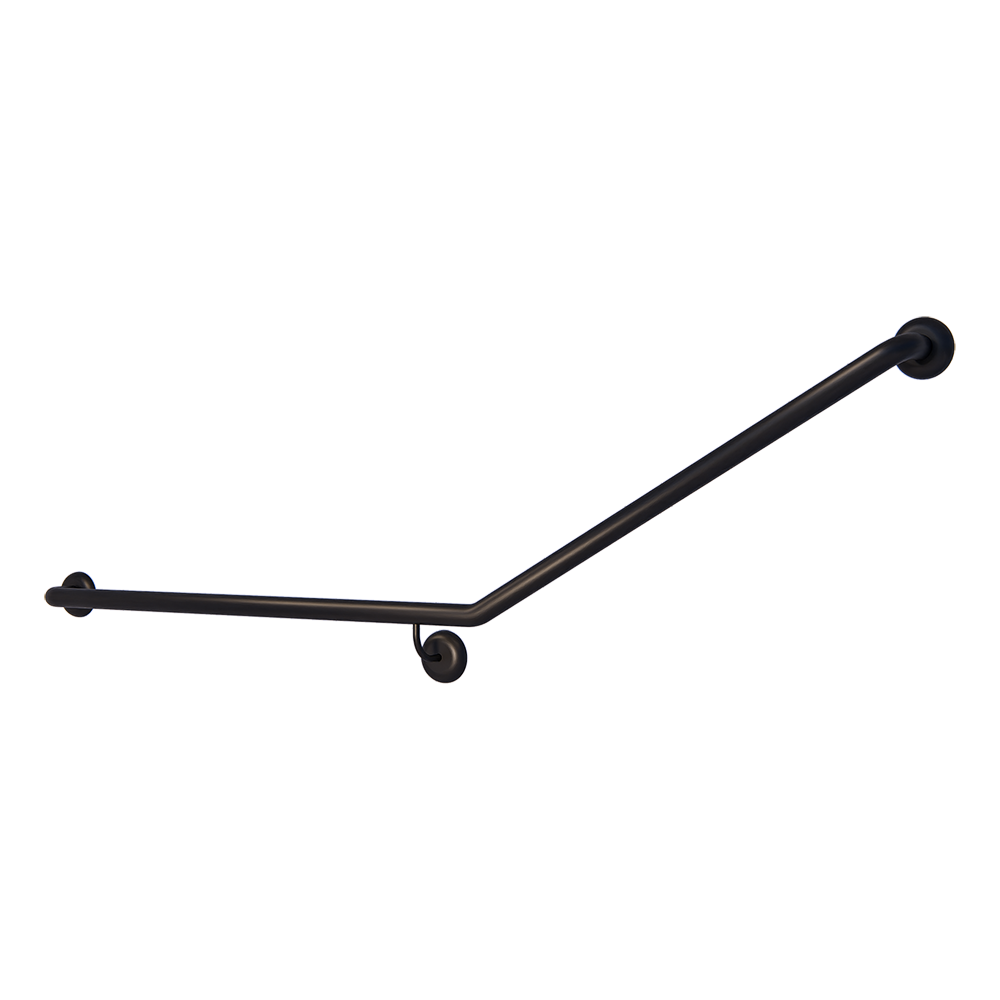 30° Flush Mount Side Wall LH Grab Rail in Designer Black - MLR101X_DESIGNER