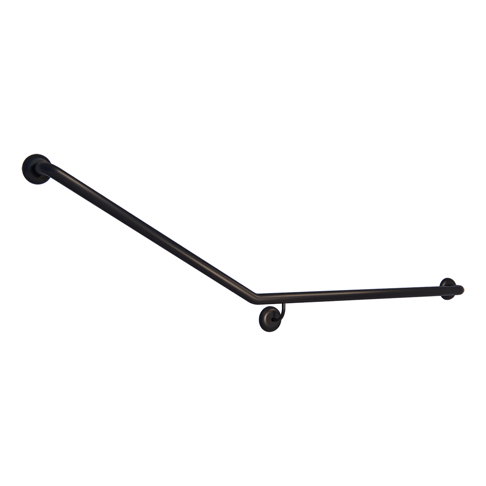 30° Flush Mount Side Wall RH Grab Rail in Designer Black - MLR102X_DESIGNER
