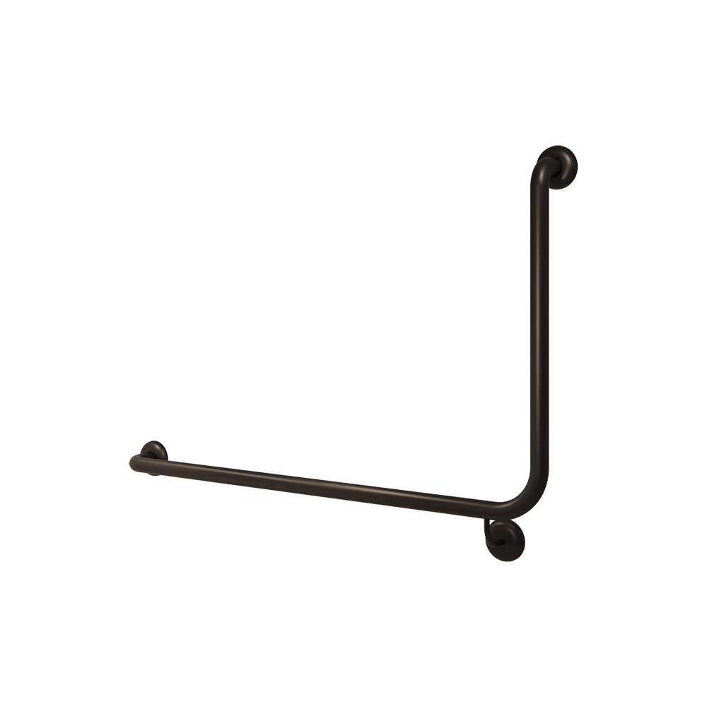 90° Flush Mount Side Wall LH Grab Rail in Designer Black - MLR103X_DESIGNER