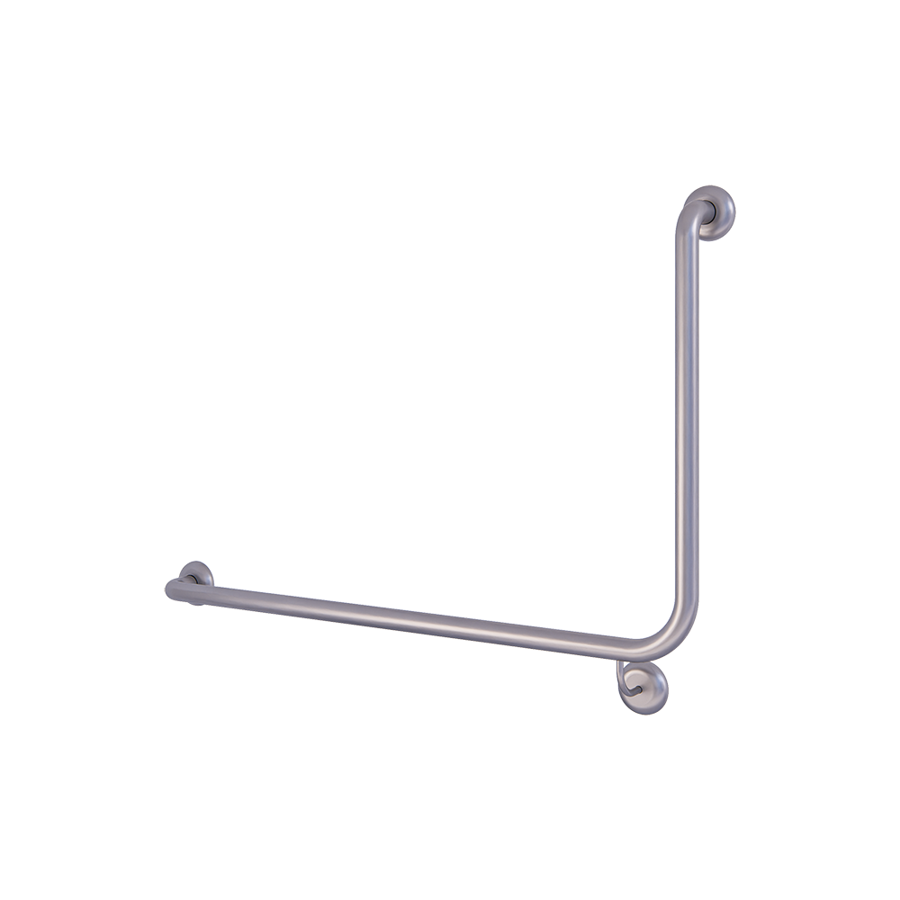 90° Flush Mount Side Wall LH Grab Rail in Satin Stainless Steel - MLR103X_SS