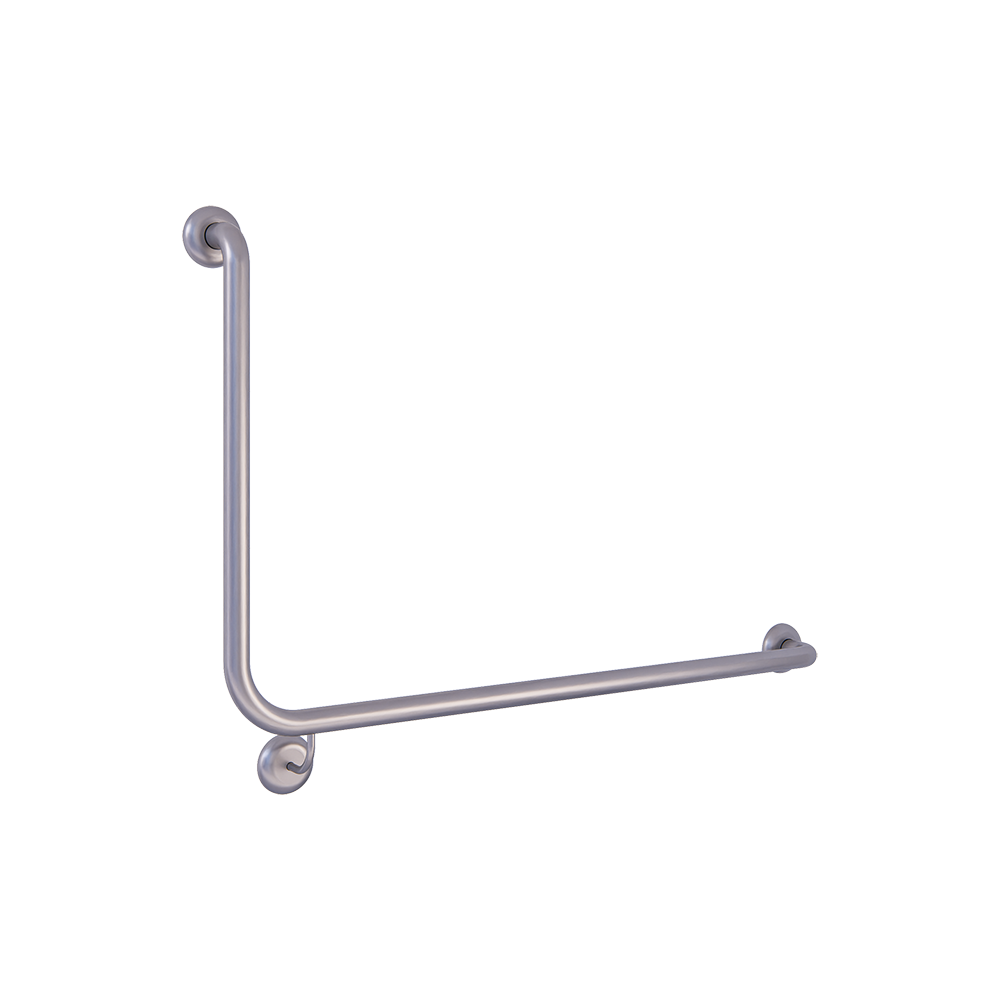 Bariatric 90° Flush Mount Side Wall RH Grab Rail in Satin Stainless Steel - MLRB_104_SS