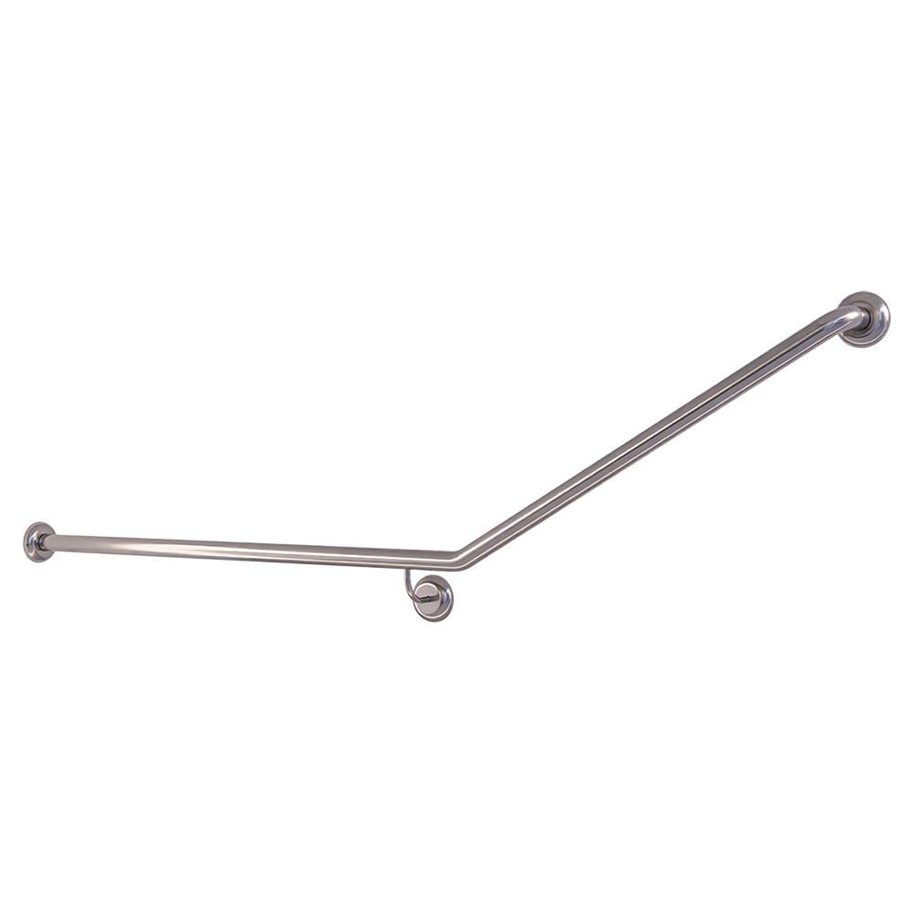 30° Flush Mount Rear/Side Wall LH Grab Rail in Satin Stainless Steel - MLR105X_SS