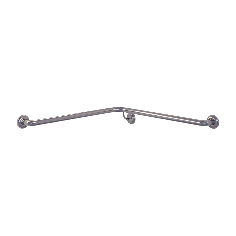 Corner Wall Flush Mount LH Shower Grab Rail in Satin Stainless Steel - MLR109_SS