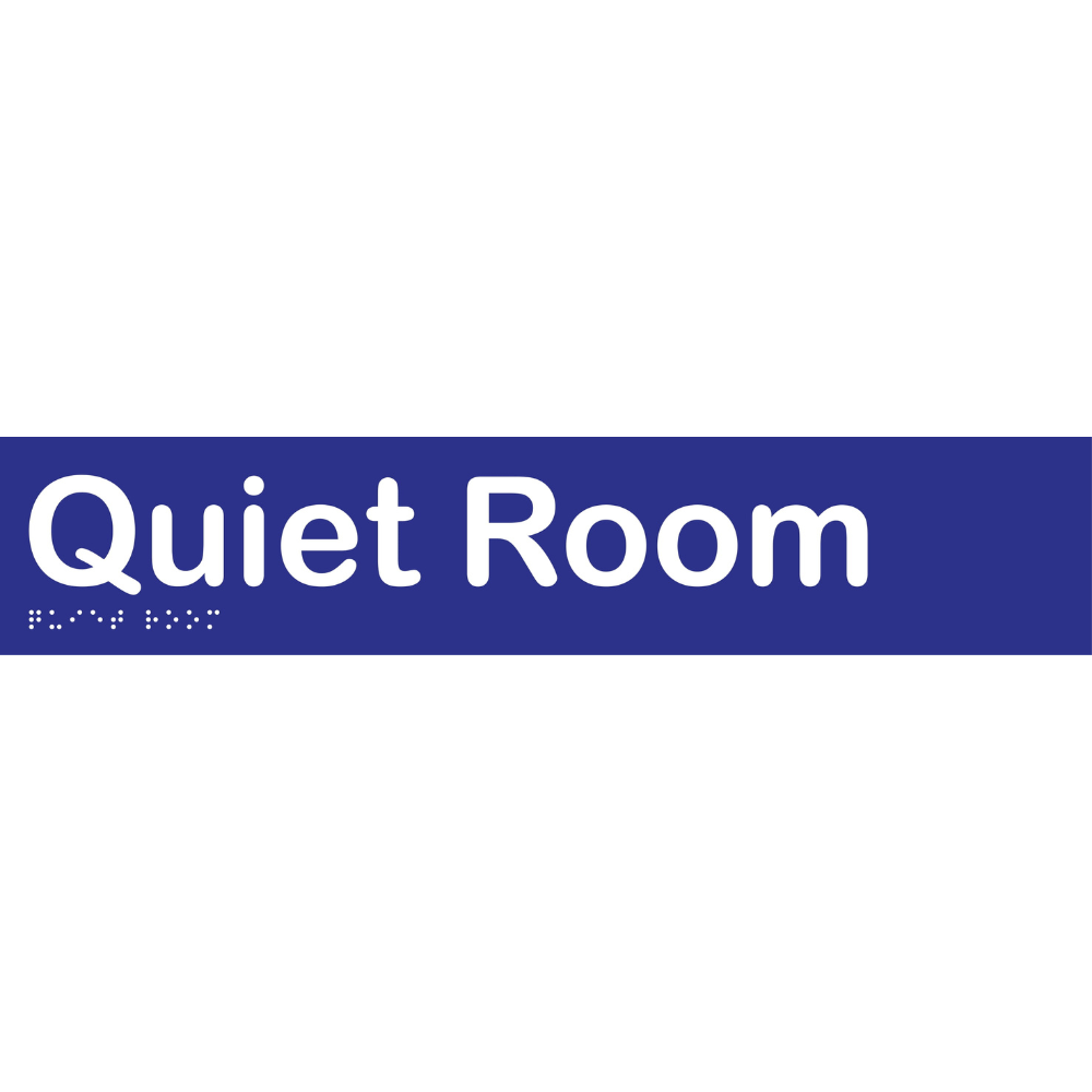 Quiet Room Braille Sign in Blue Vinyl - MLS16057_BLU