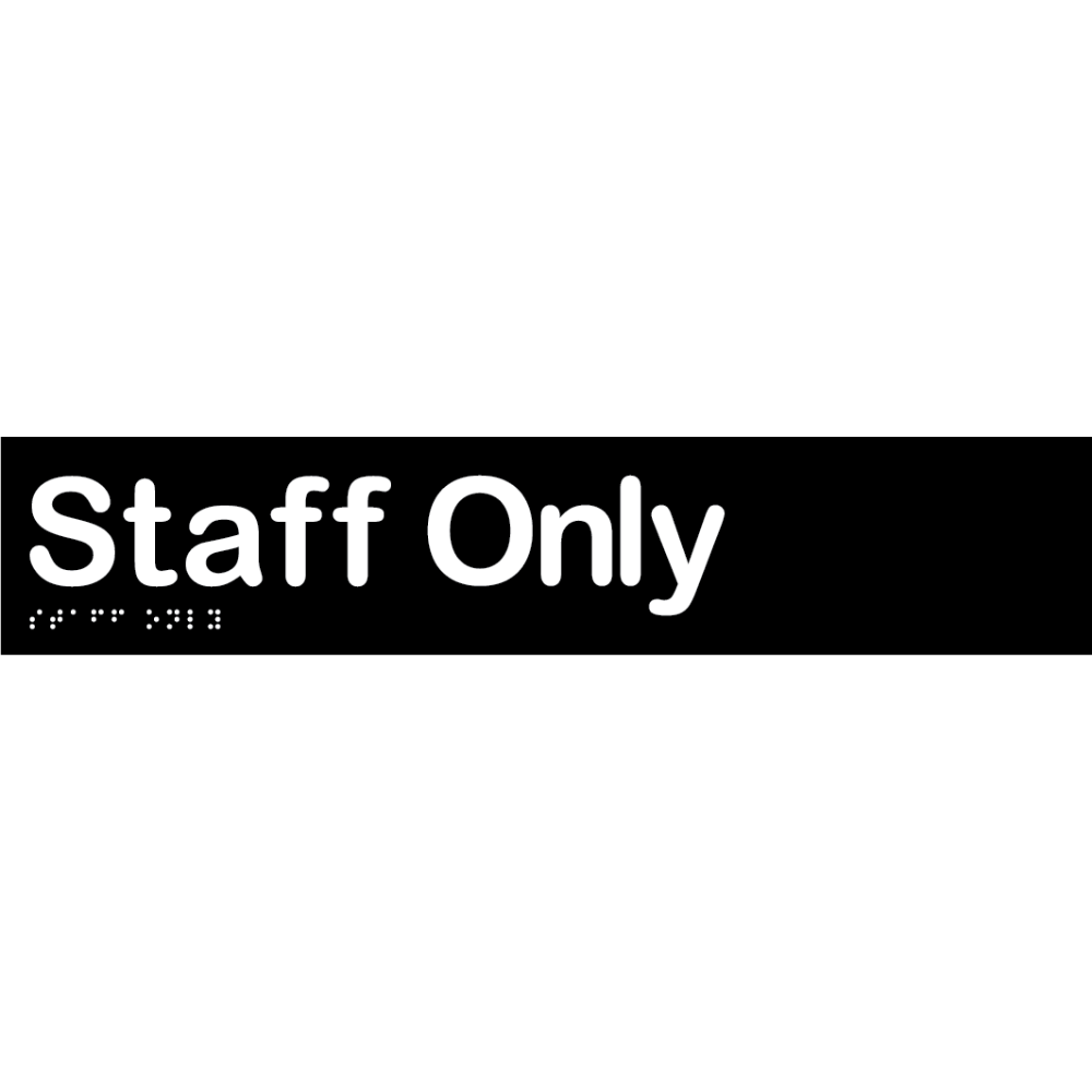 Staff Only Sign in Designer Black Vinyl - MLS16061_BLK