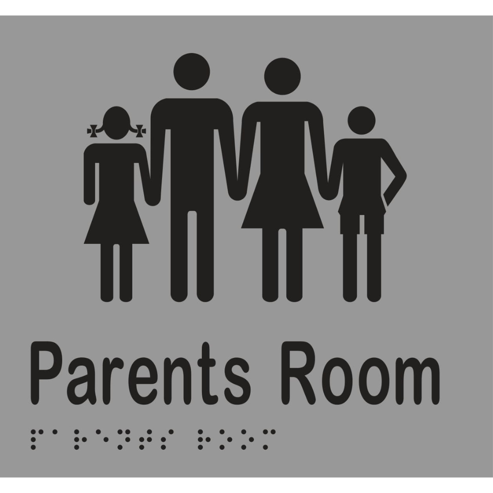 Parents Room Braille Sign in Stainless Steel - MLS16281_SS