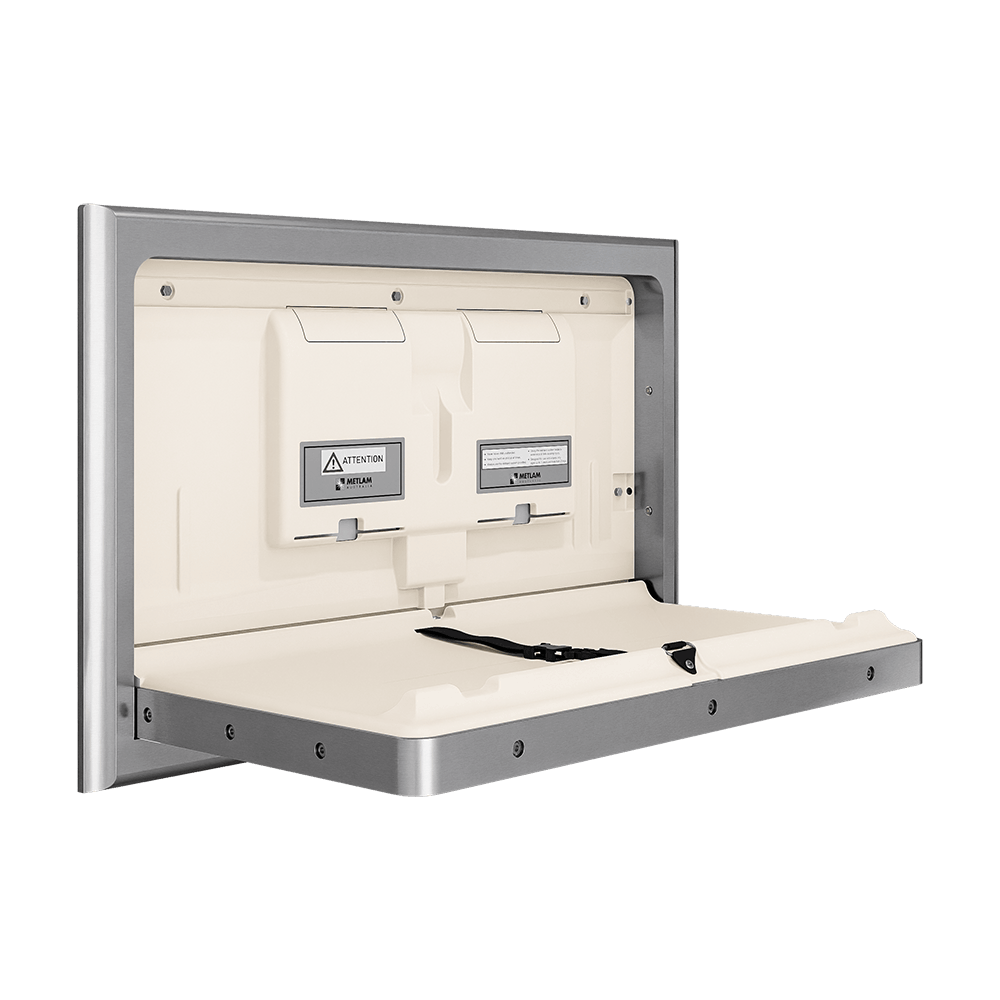 Recessed Horizontal Baby Change Station in Satin Stainless Steel - ML_8200REC