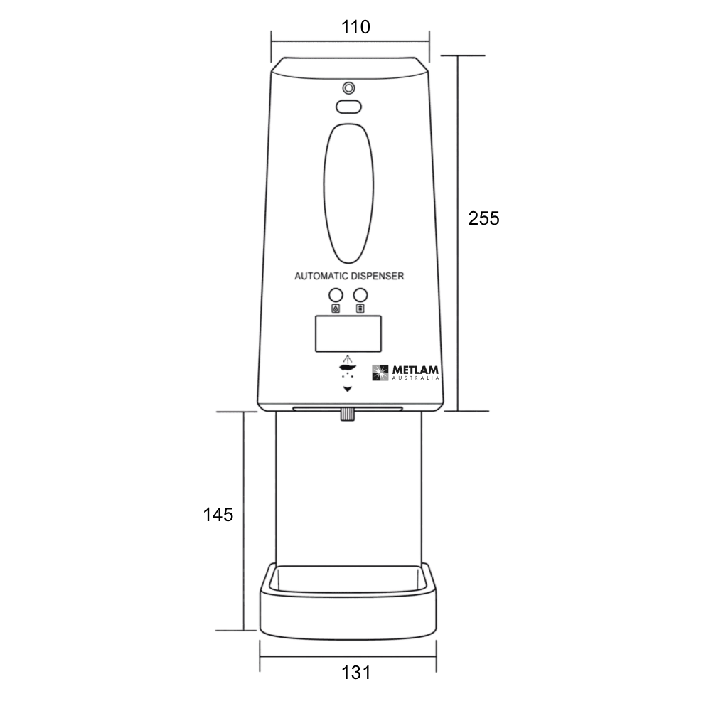 Automatic Sanitiser Dispenser with Temperature Reader in White - ML_970ST_WHT