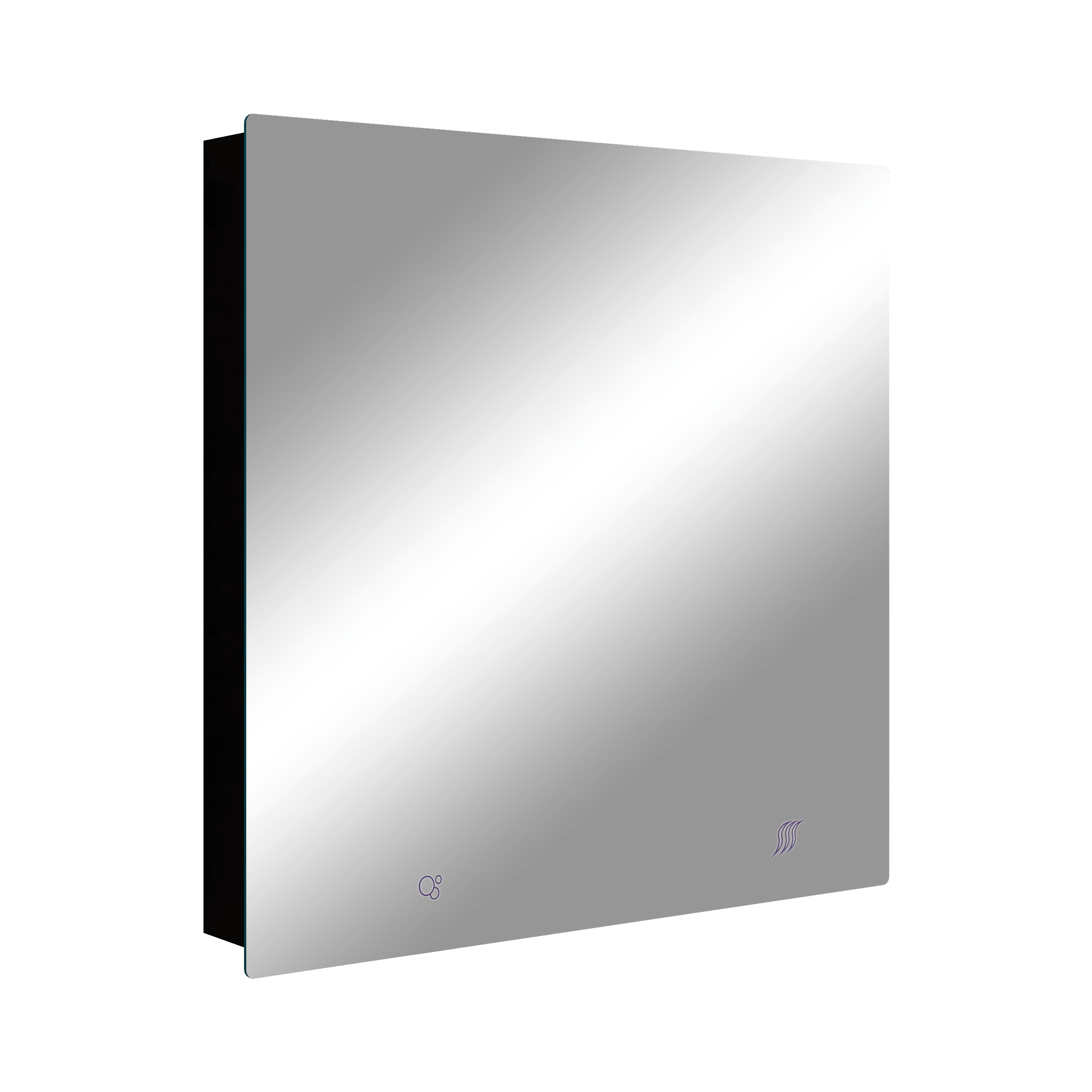 Integrated Mirror Cabinet (Includes Hand Dryer & Soap Dispenser) in Designer Black - ML_IMC2_LUX