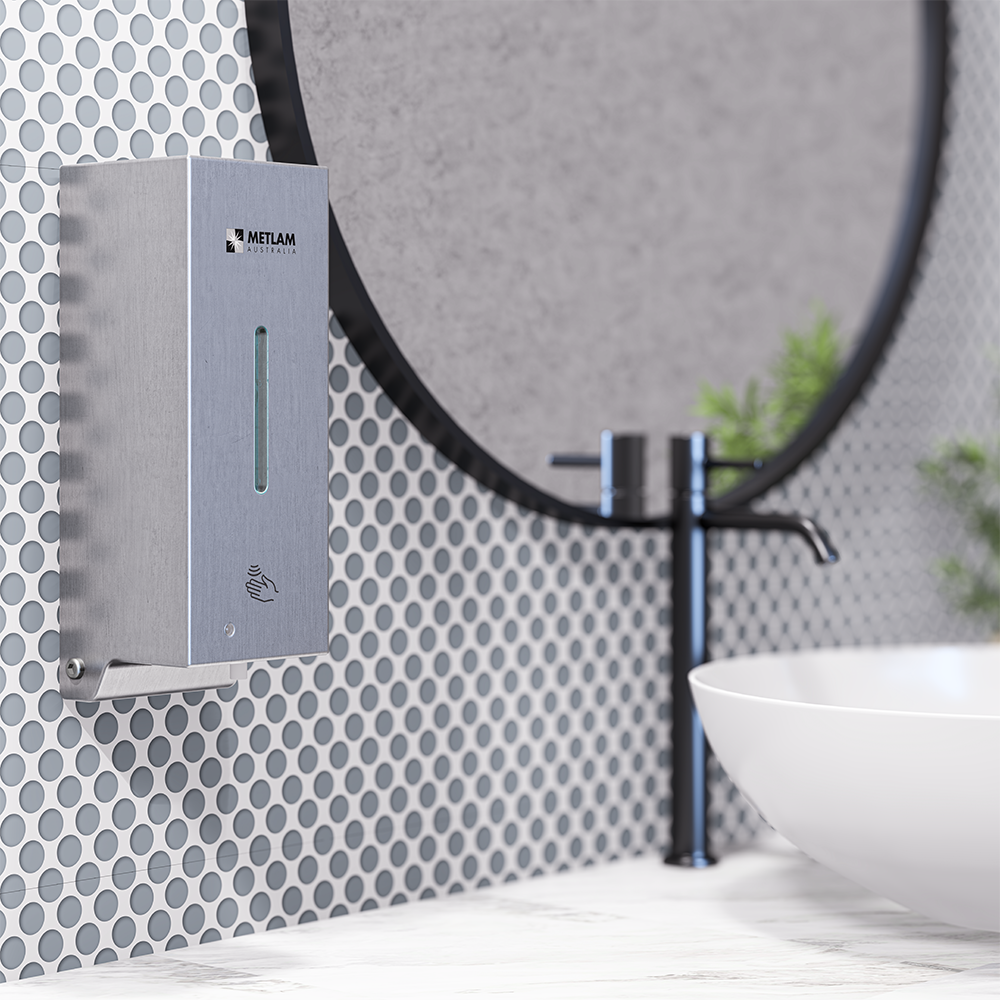 Automatic Square Foam Soap Dispenser in Satin Stainless Steel - ML_MSD_SQFOAM_SS