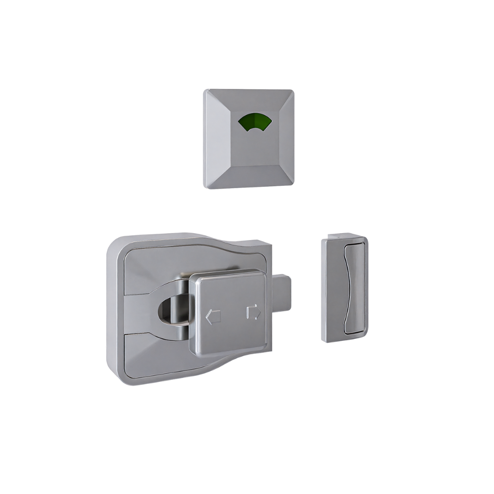 Moda Lock & Indicator Set in Satin Chrome Plate - MODA_LOCK_SCP