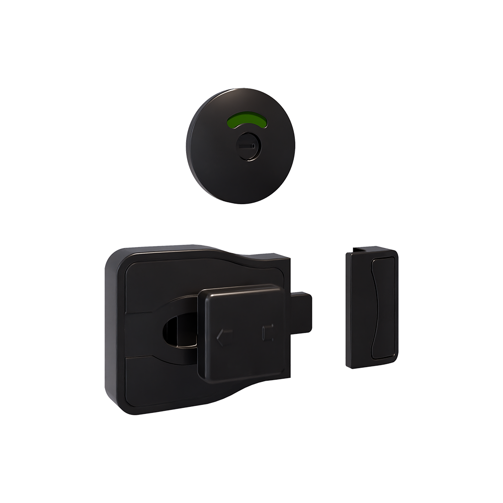 Moda Lock & Round Emergency Release Indicator Set in Designer Black - MODA_ERLOCKRND_DESIGNER
