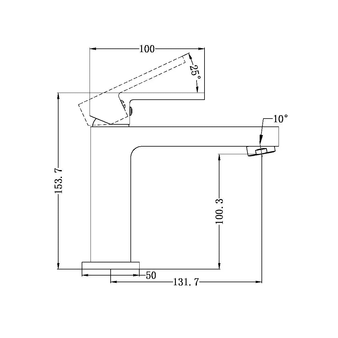 Nero Tapware BM04 Ecco Bench Mount Basin Mixer - Various Colours