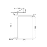 TBM03 Celia Sleek Square Tall Basin Mixer - Various Colours