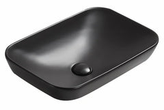 Natura Rectangular Semi-Inset Ceramic Basin 515x340mm - Various Colours